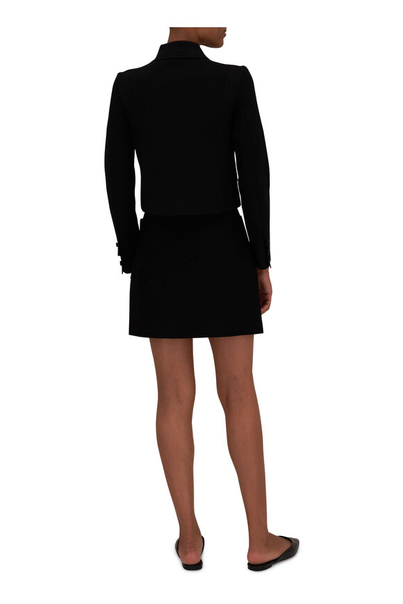 Scanlan Theodore - Black Crepe Knit Patch Pocket Mini Skirt