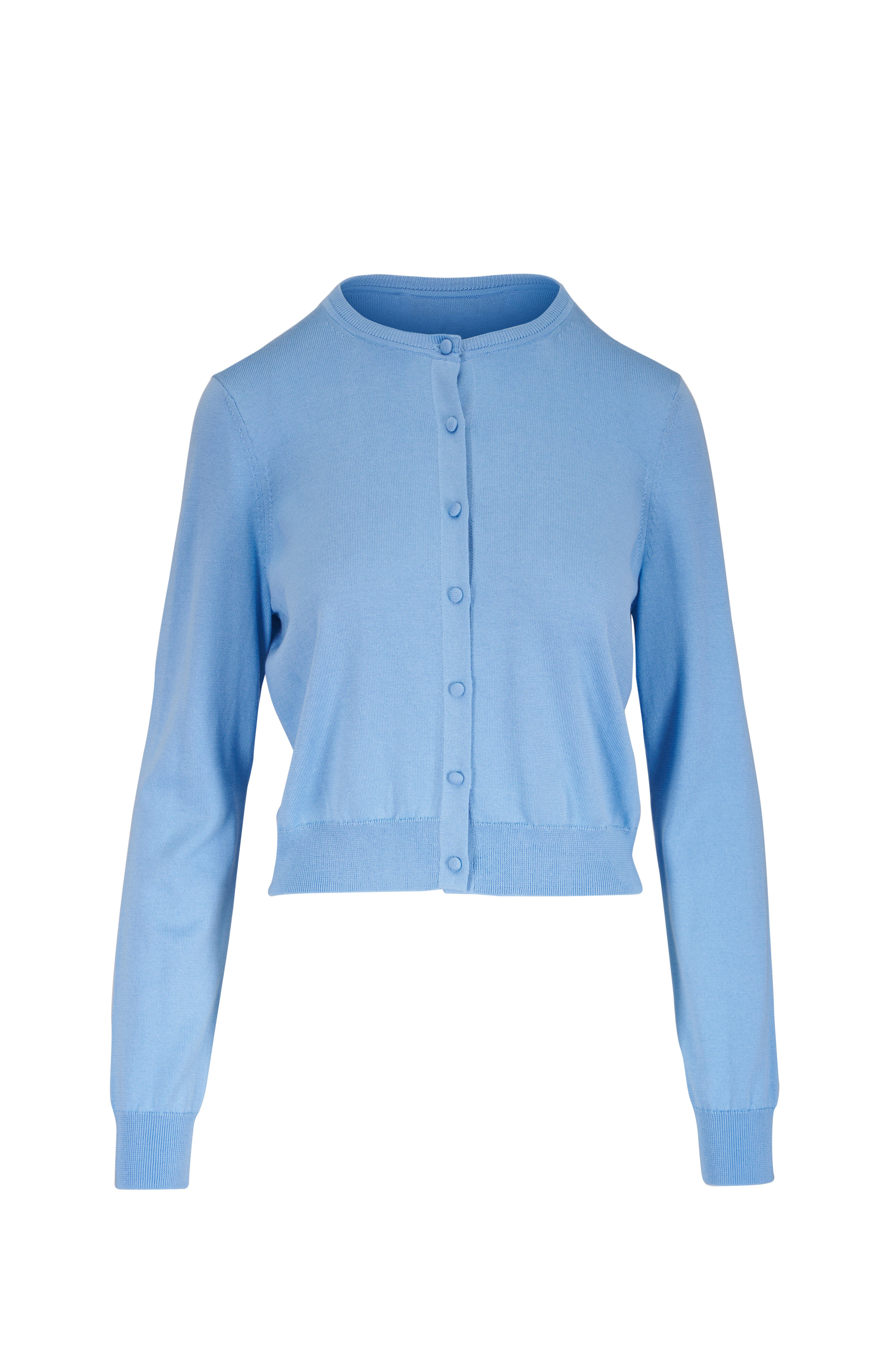 Carolina Herrera - Cloud Blue Cropped Cardigan - view 1