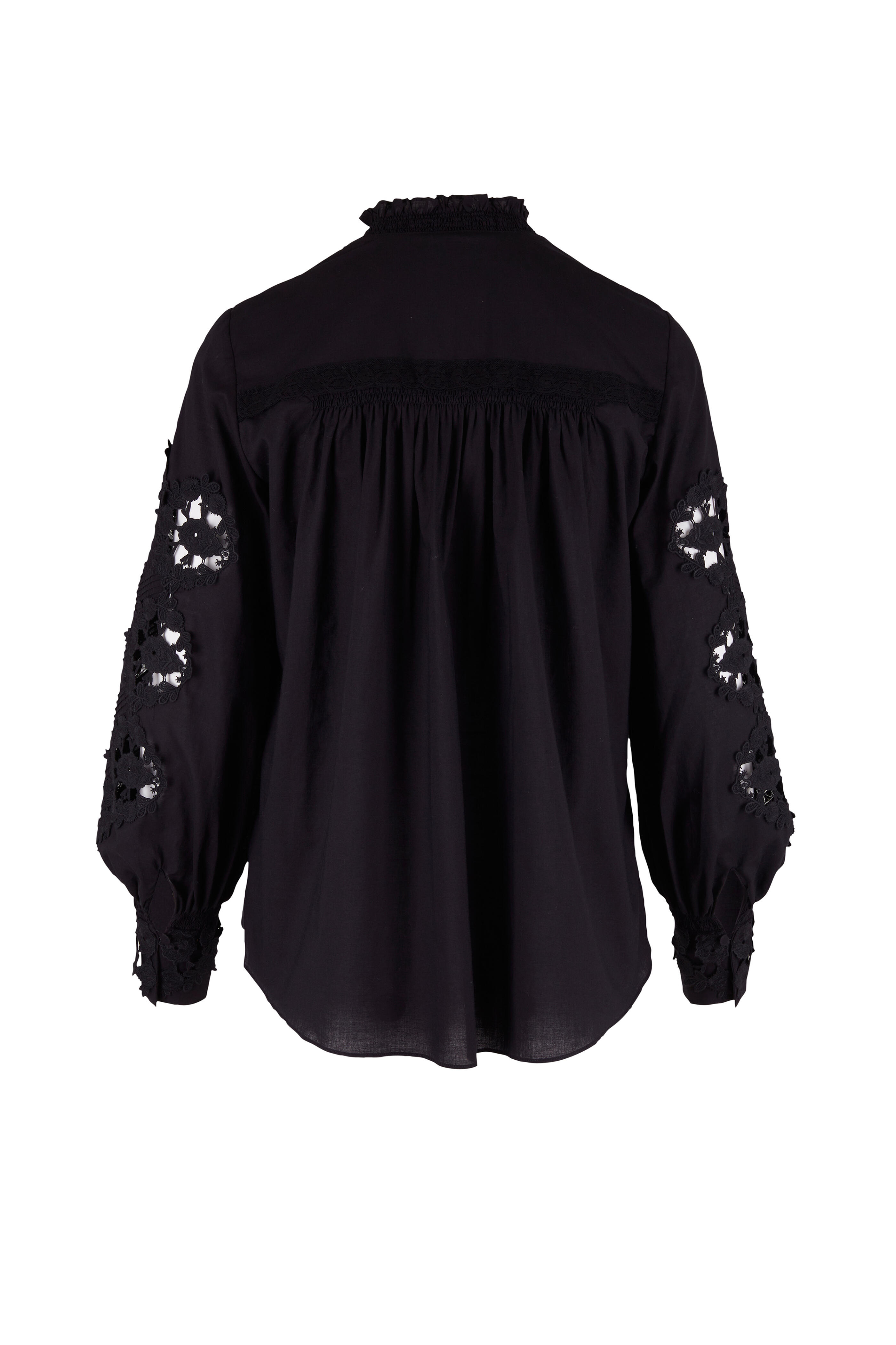 Kobi Halperin - Solene Black Lace Sleeve Blouse