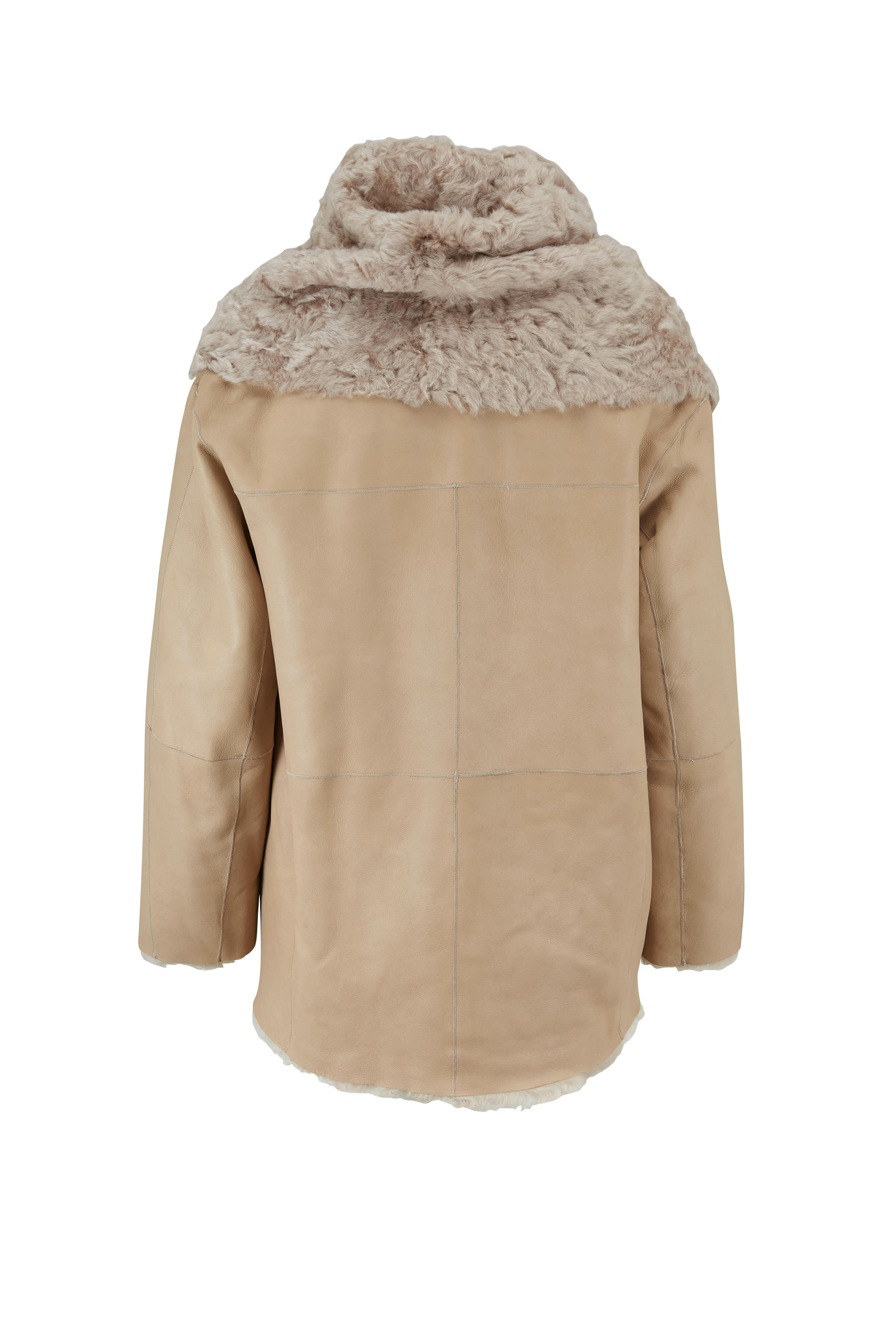 Vince - Cream Shearling Cardi Coat | Mitchell Stores