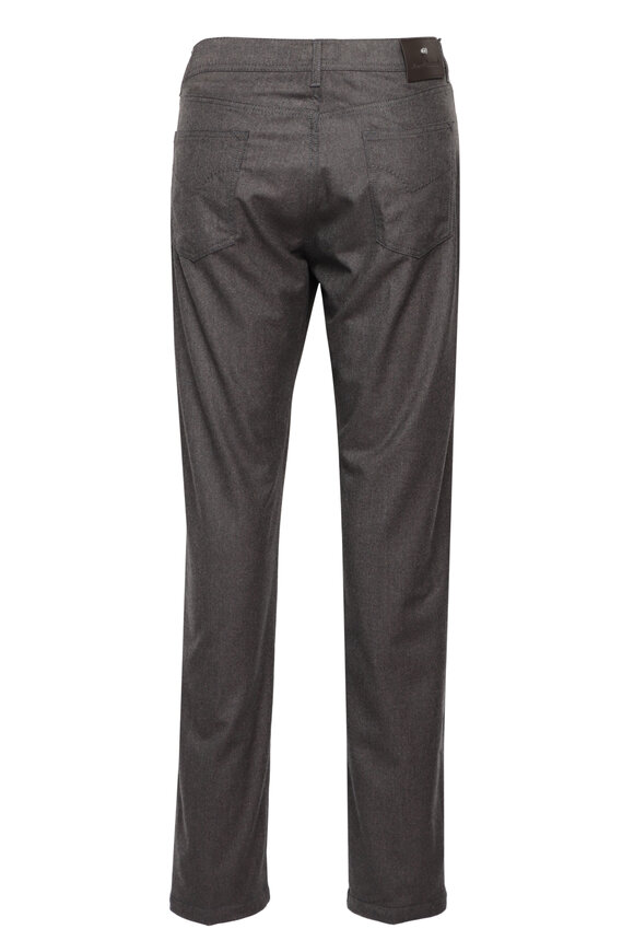 Marco Pescarolo Dark Brown Cashmere Five Pocket Pant - view 6