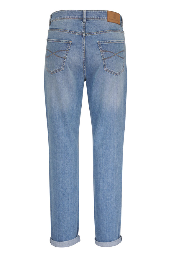 Brunello Cucinelli Blue Five Pocket Jean - view 2