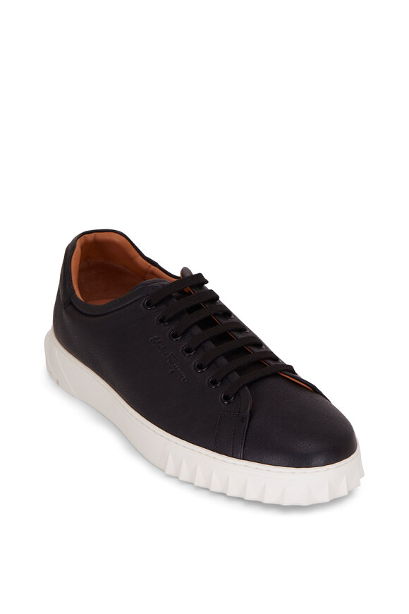 Ferragamo - Cube Eco Nero Leather Sneaker