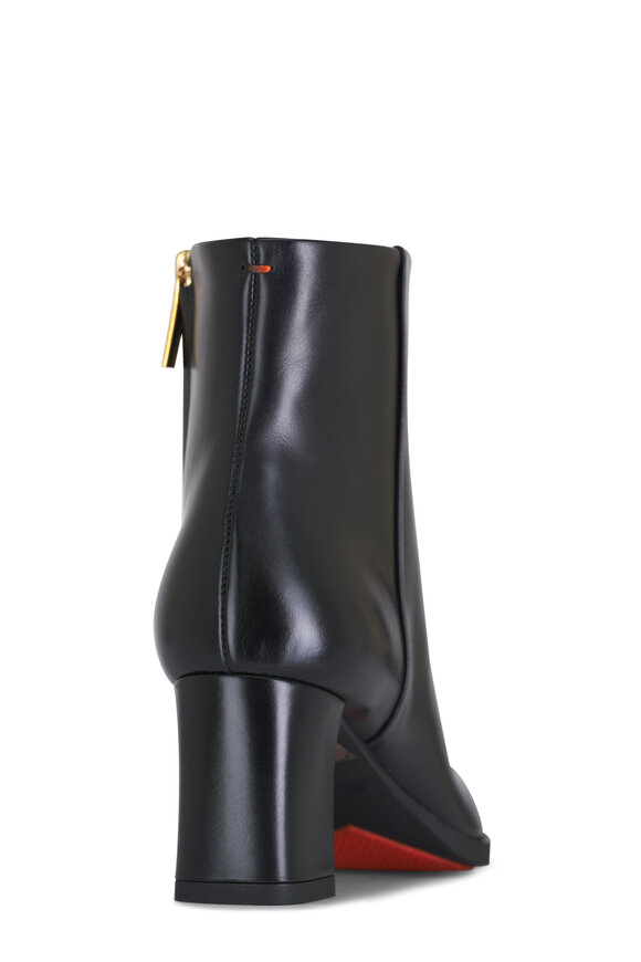 Santoni - Estel Black Side Zip Leather Boot, 65mm