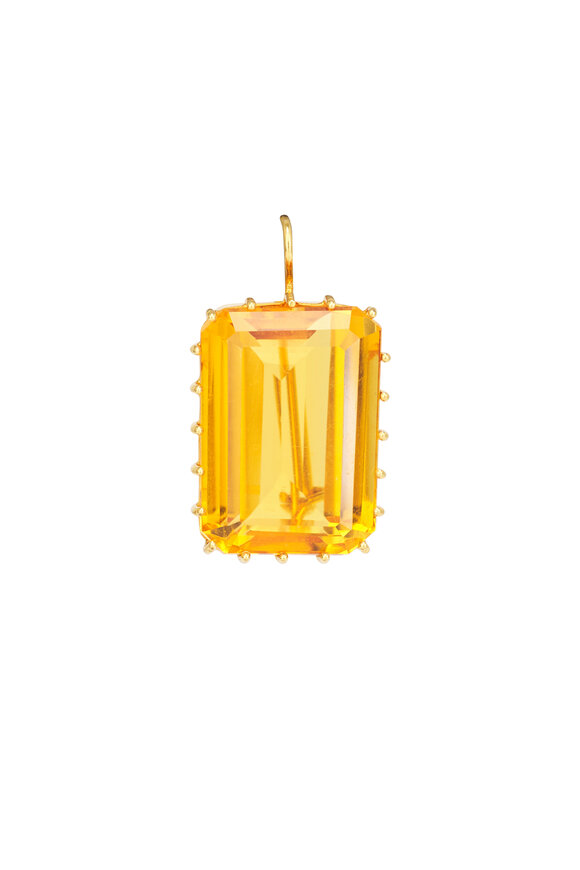 Renee Lewis 18k Yellow Gold Antique Citrine Earring - view 2