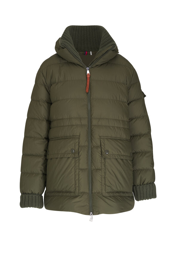 Moncler Baux Olive Green Down Jacket 