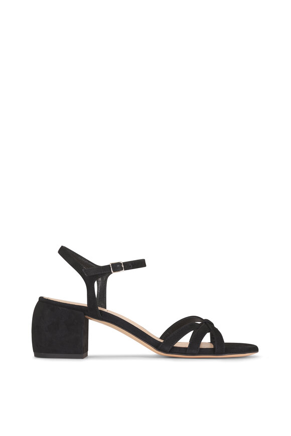 AGL Clio Black Suede Sandal, 50mm - view 4