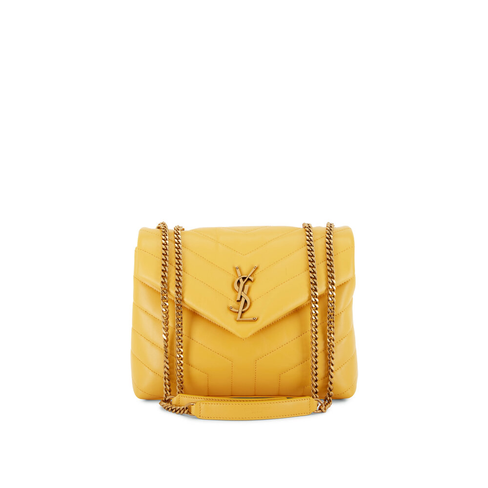 【関税・送料込】Saint Laurent LOULOU SMALL マトラッセ 黄 Saint Laurent - Loulou Yellow Y Quilted Small Shoulder Bag