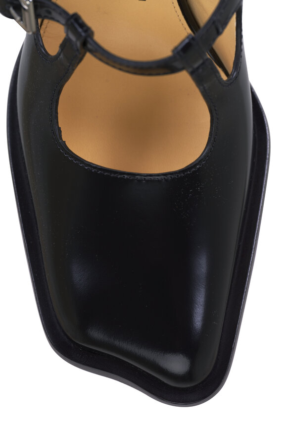 Loewe - Onda Black Leather Mary Jane Pump, 90mm