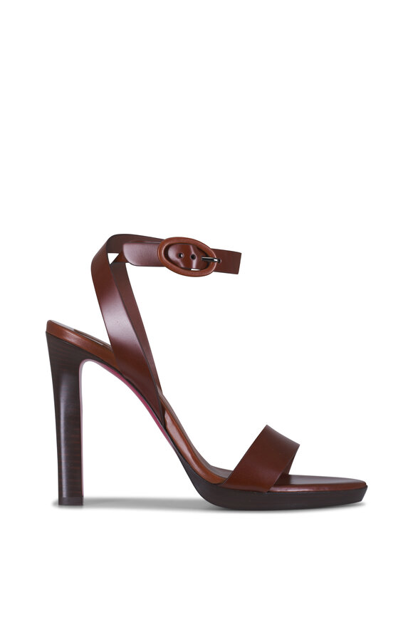 Christian Louboutin Fanny Cuoio Leather Ankle Strap Sandal, 120mm - view 3