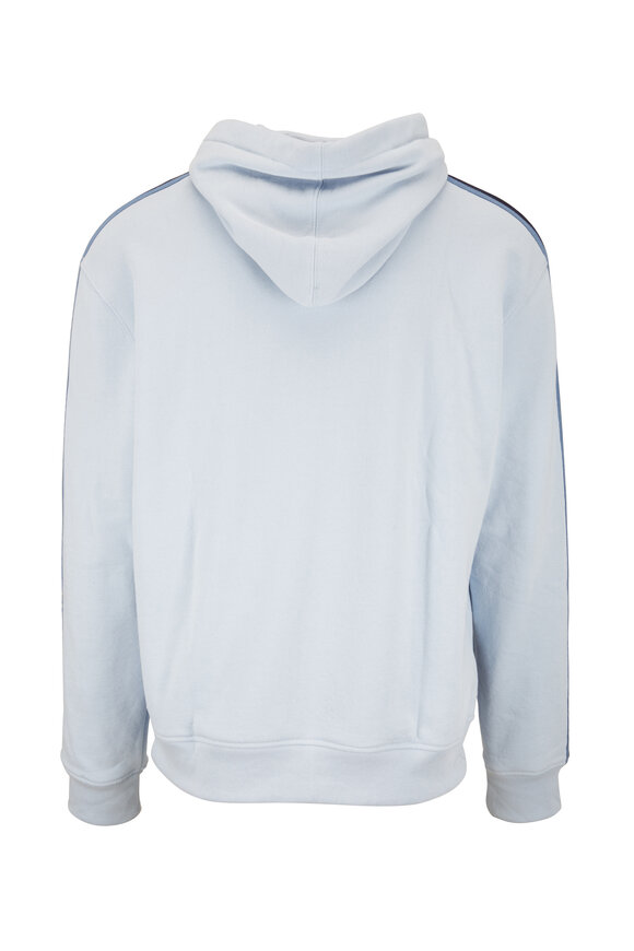 A T M - Powder Blue Striped Detail French Terry Hoodie