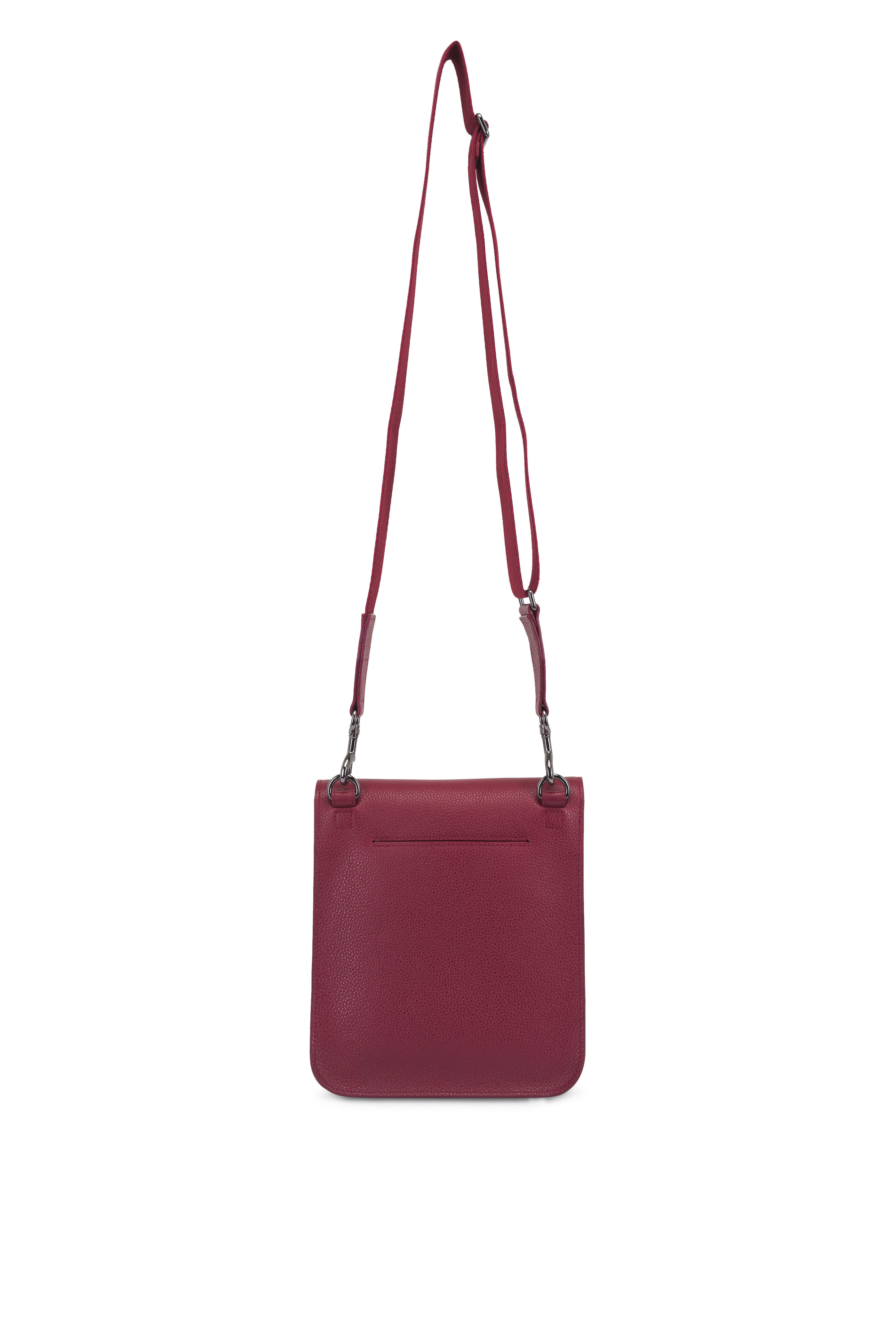 Akris - Little Anouk Crimson Leather Messenger Bag