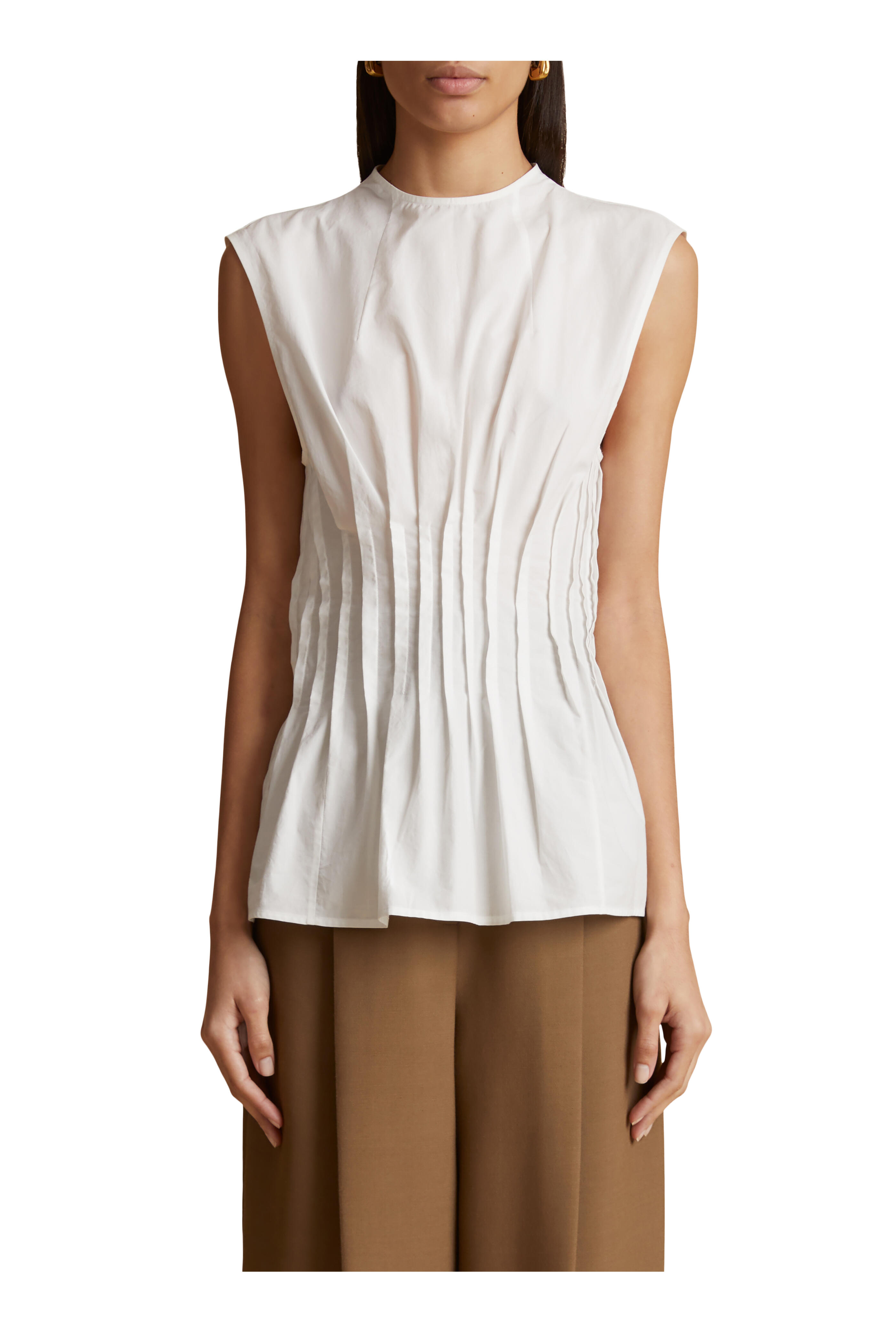 【関税込み】KHAITE THE MINTA TOP Khaite - Minta Cream & Blue Printed Blouse | Mitchell Stores