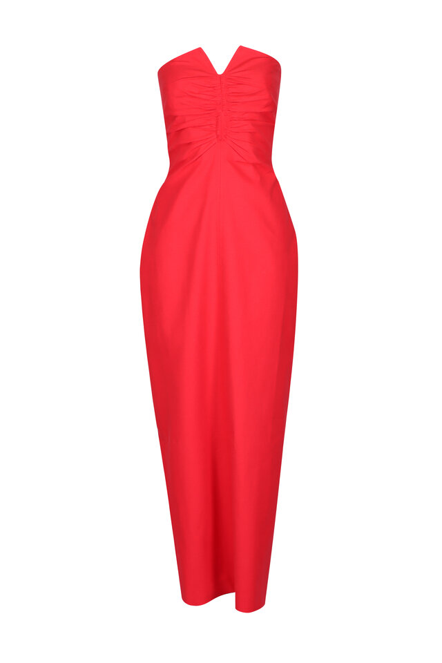 open lace back dress Red Off-the-Shoulder Pleated Ruffle Maxi Formal Dress with Sash