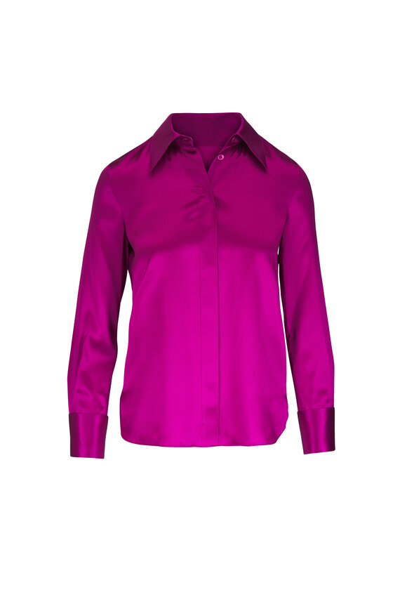 Lafayette 148 New York Mulberry Silk Charmeuse Blouse - view 1