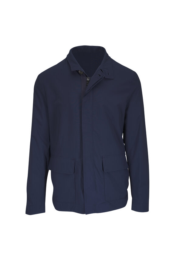 Paul & Shark Typhoon® Platinum Navy Waterproof Car Coat
