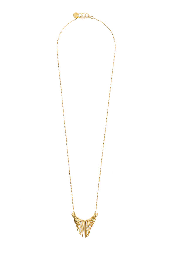 Peruffo 18k Yellow Gold Diamond Guitar Necklace - view 1