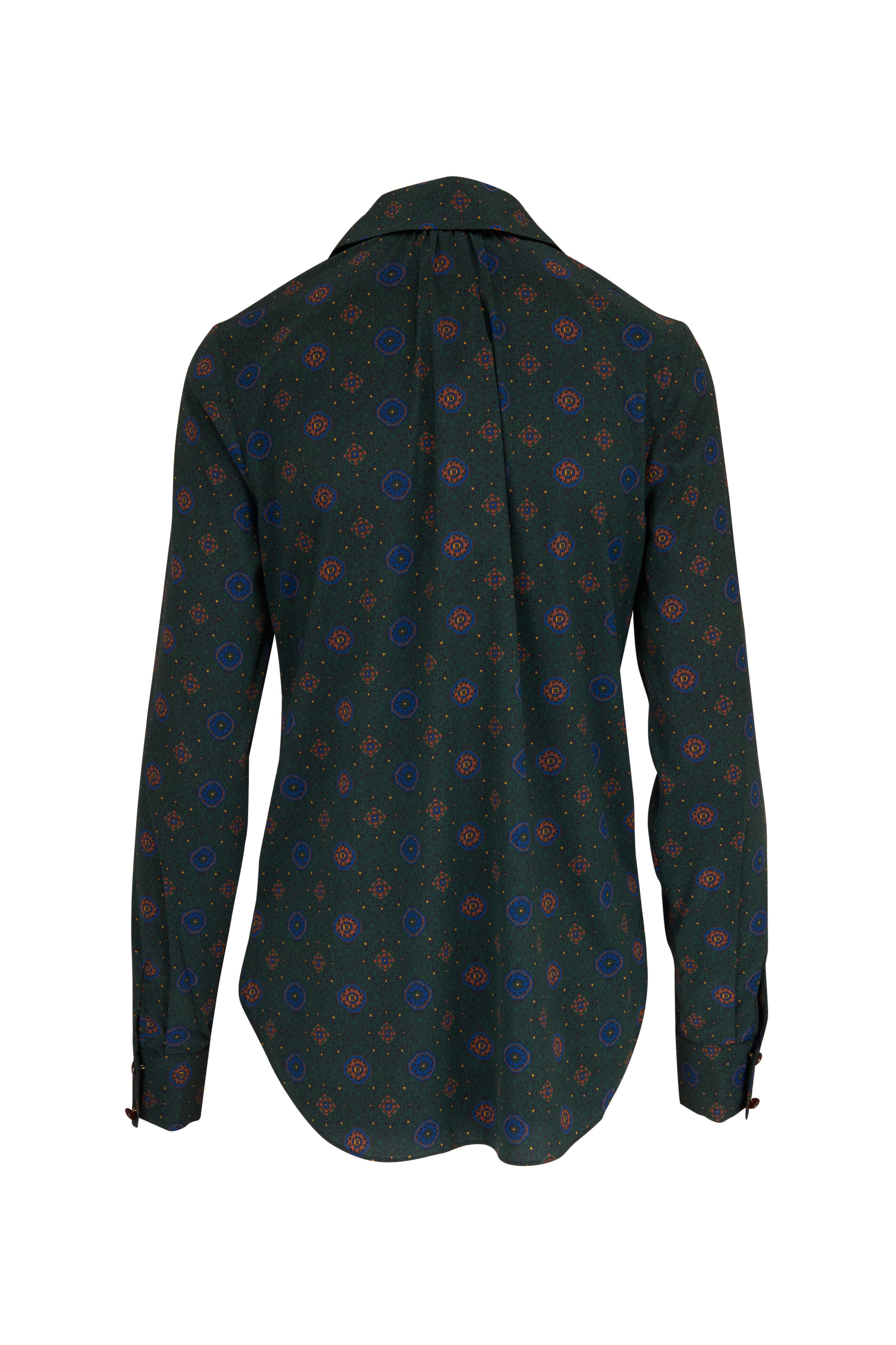 Veronica Beard - Rowena Emerald Multi Blouse