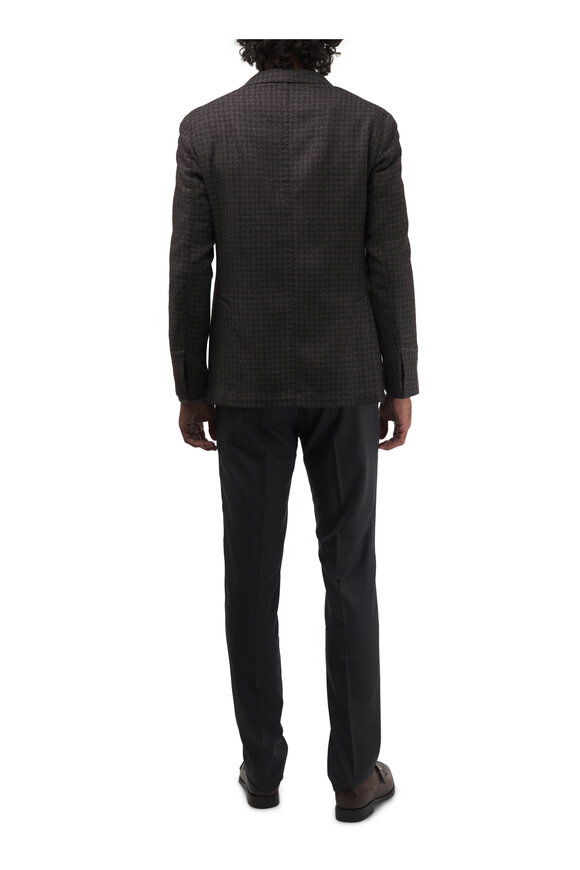 L.B.M. 1911 - Brown & Tan Tonal Houndstooth Sportcoat