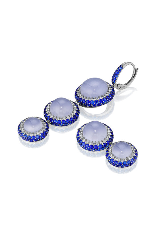 Nam Cho 18-karat Chalcedony Detachable Drop Earrings - view 2