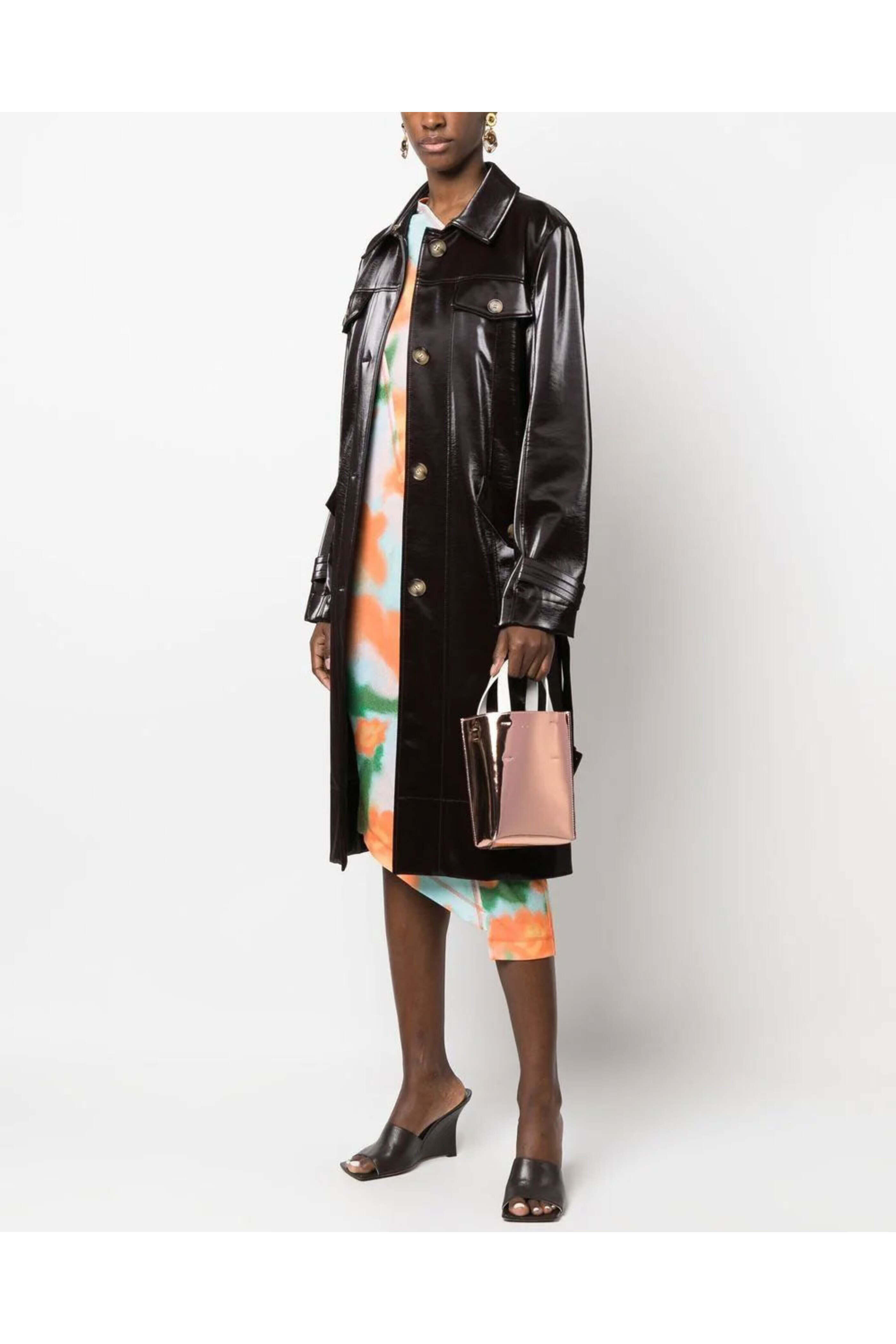 Marni - Museo Nano Bag in Rose Gold Mirrored Leather