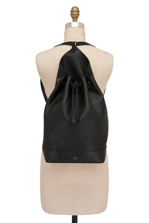 Khaite - Medium Greta Black Leather Backpack 