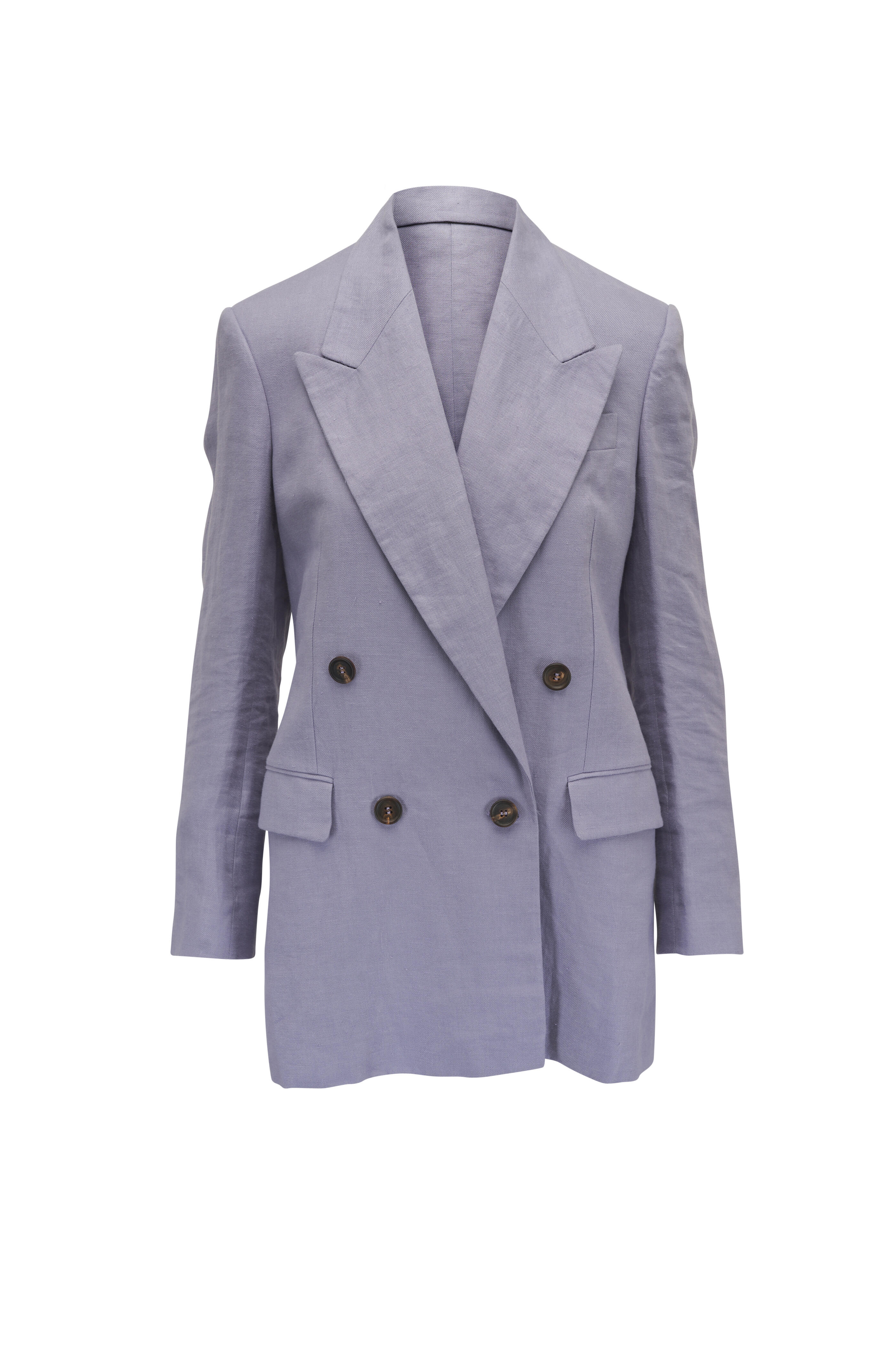 Brunello Cucinelli - Purple Ash Hemp & Linen Double Breasted