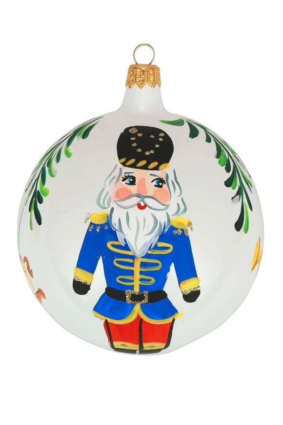 Vietri Hand Painted Blue Nutcracker Ornament