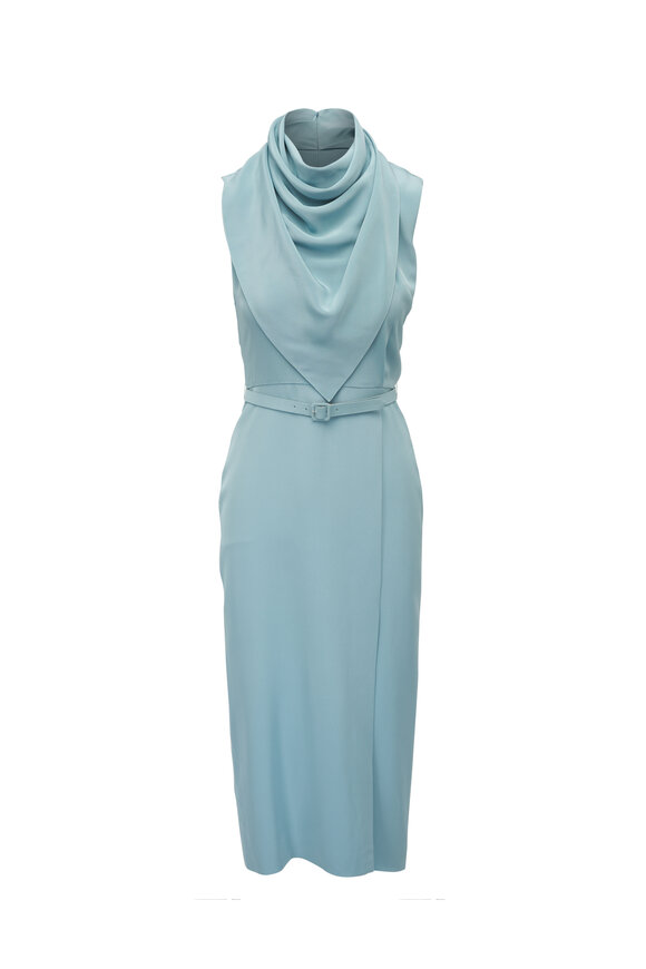 Adam Lippes Bandera Mist Blue Midi Dress