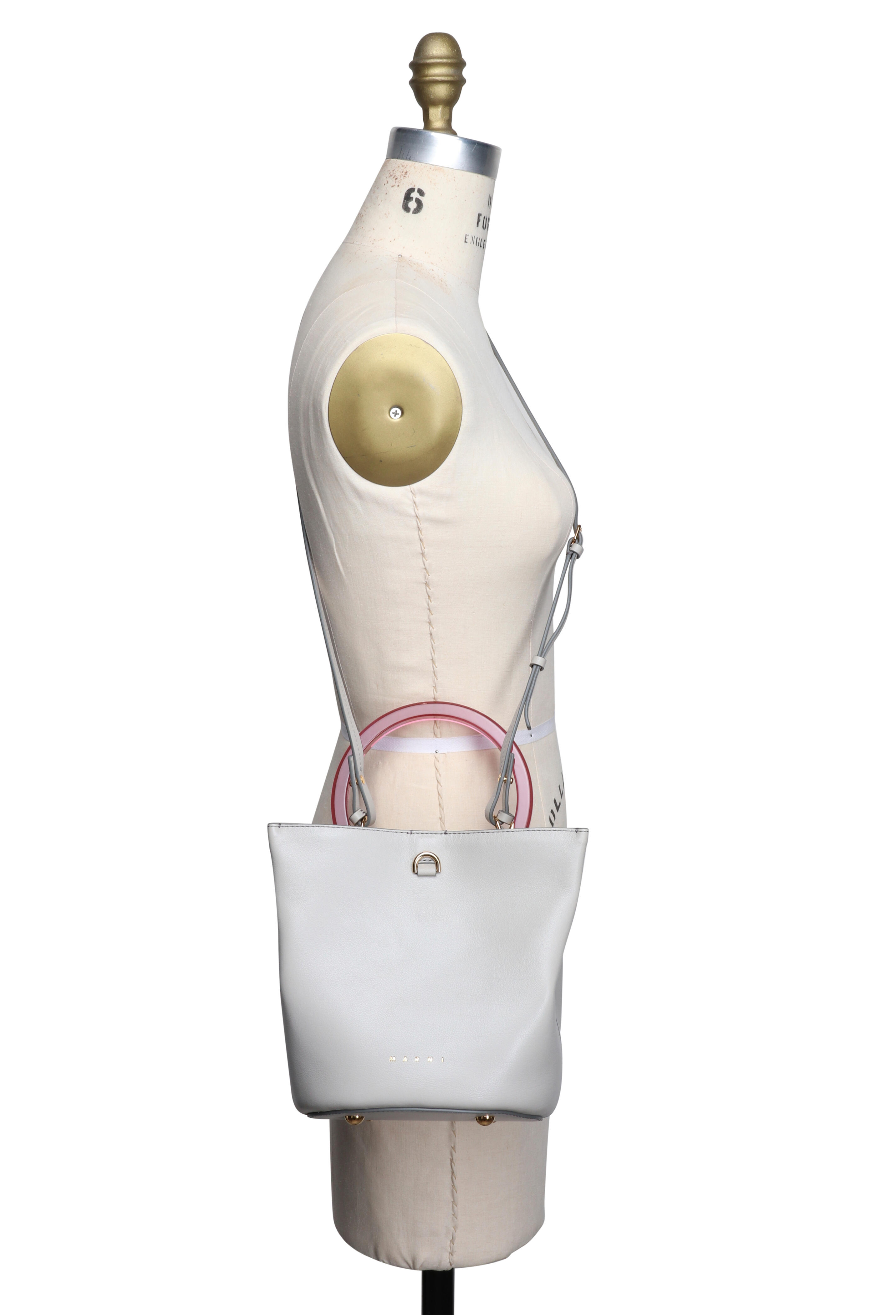 Marni - Small Pannier Everest Leather Bucket Bag