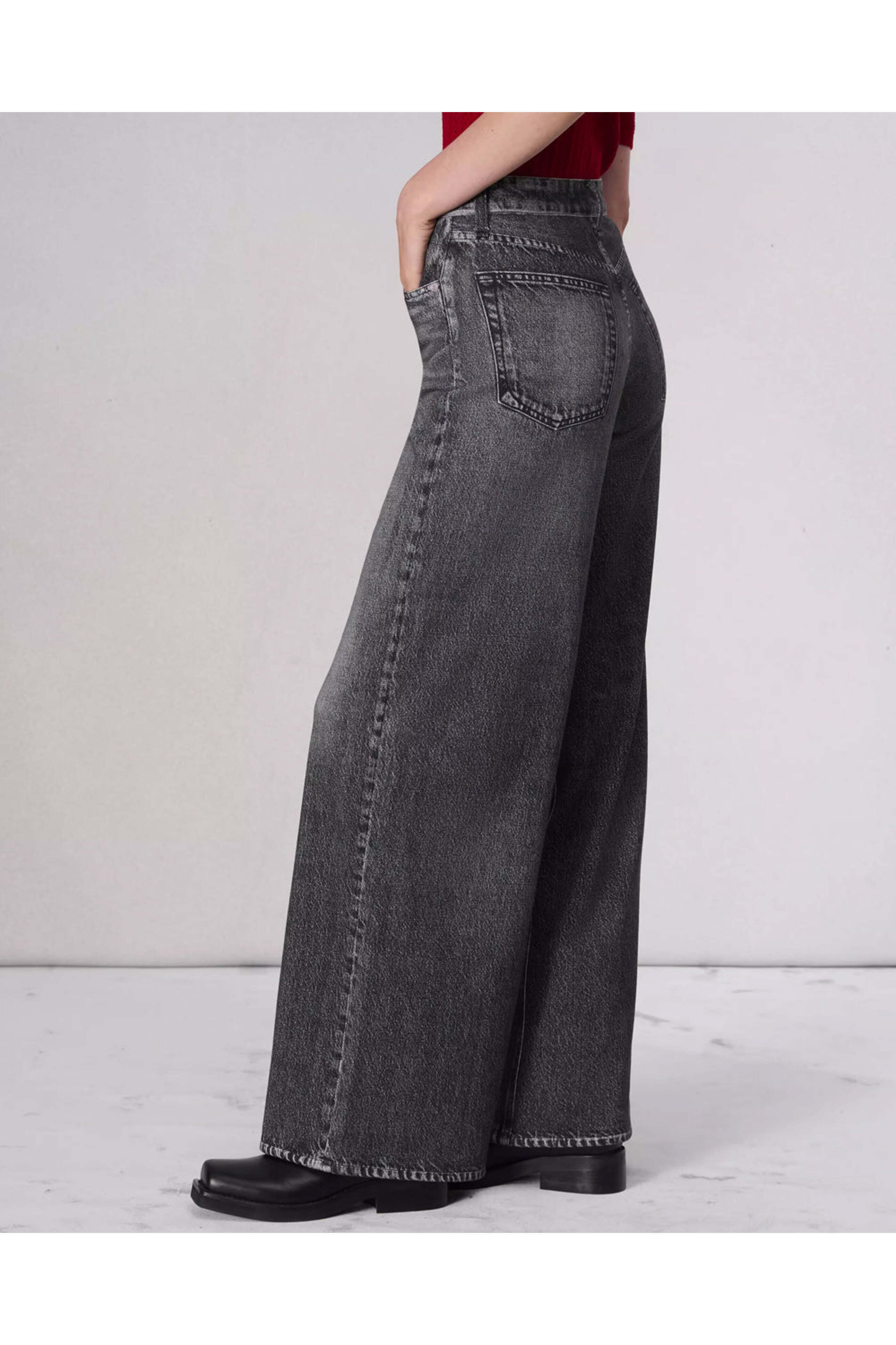 Rag & Bone - Miramar Sofie Wide Leg Pant in Washed Black