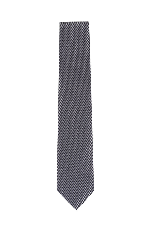 Tom Ford Silver Silk Necktie