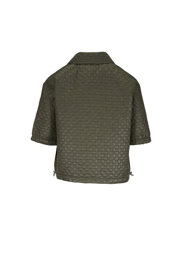 Moncler Olive Quilted Overshirt - view 3