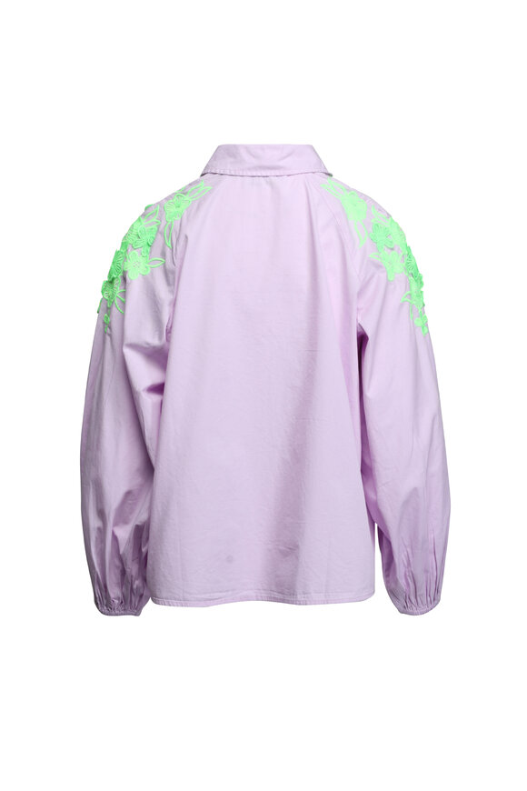 Essentiel Antwerp Joella Grape Appliqué Flower Shirt - view 2