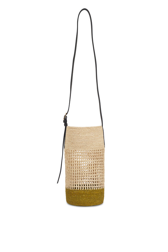 Khaite Small Billie Natural Raffia Bucket Bag