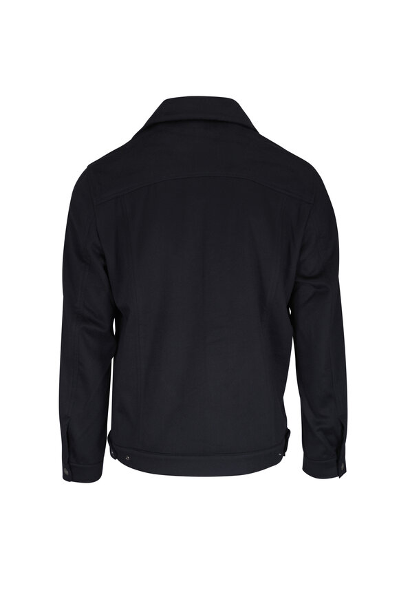 Manto Black Cashmere Trucker Jacket - view 2