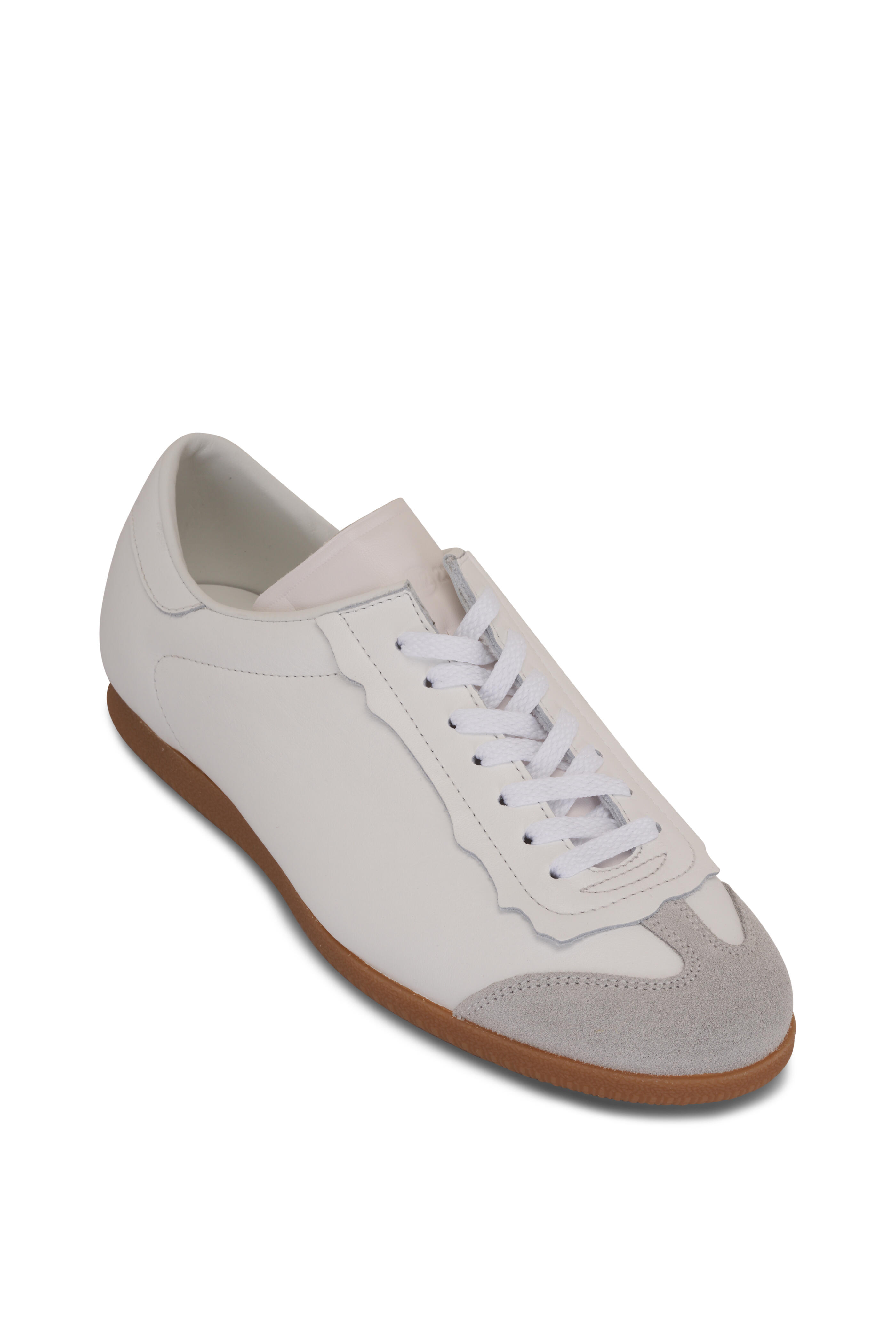Maison Margiela - Featherlight White Suede & Leather Sneaker