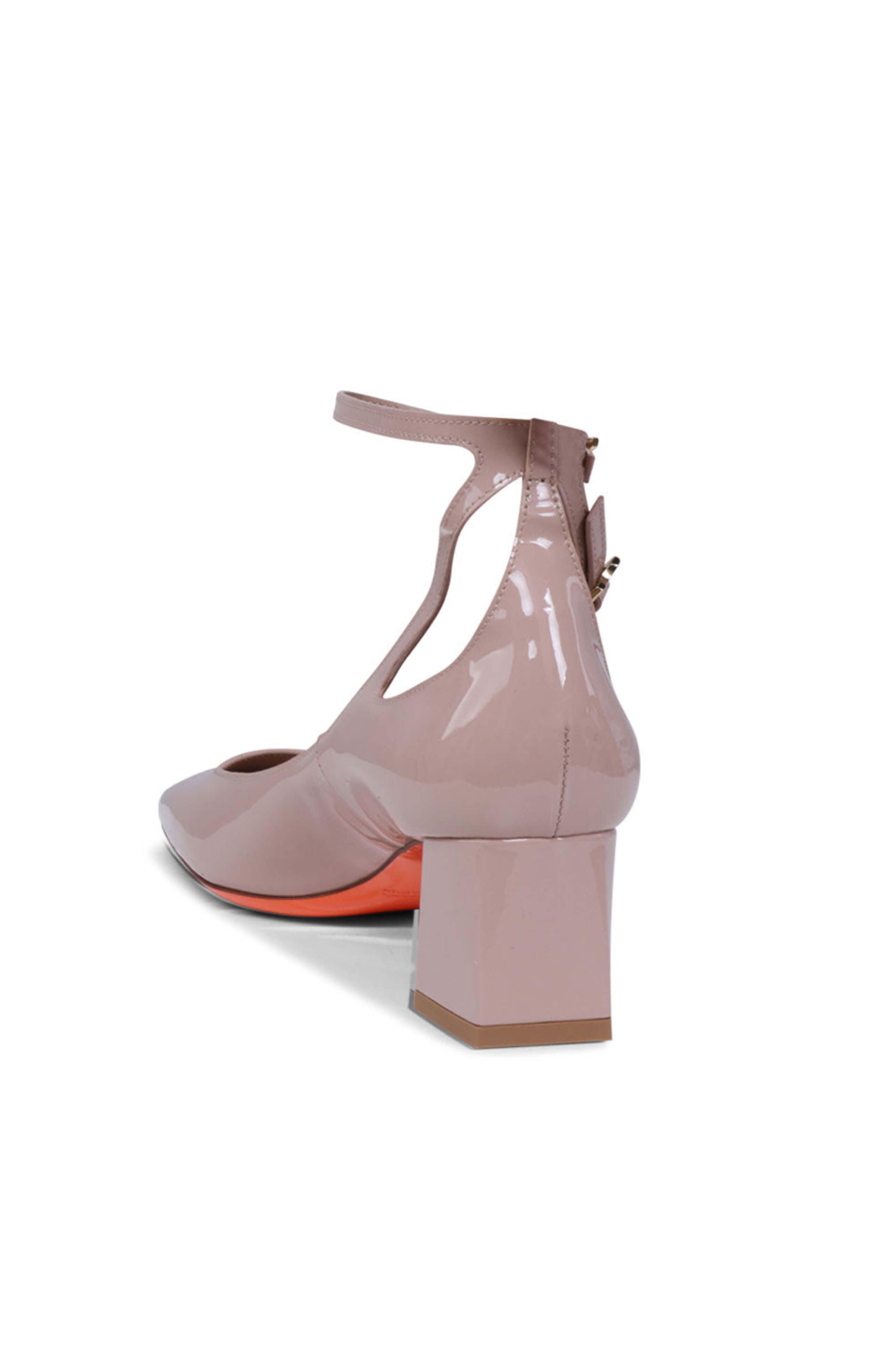 Santoni - Marta Patent Ankle-Strap Pump in Pink - view 3