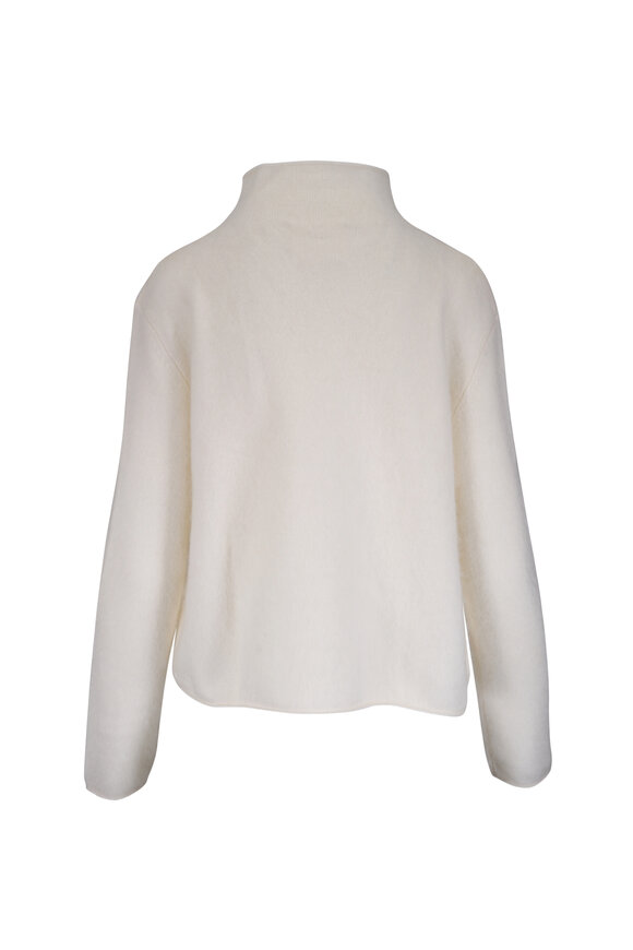 Lisa Yang Sandy Cream Brushed Cashmere Sweater - view 3