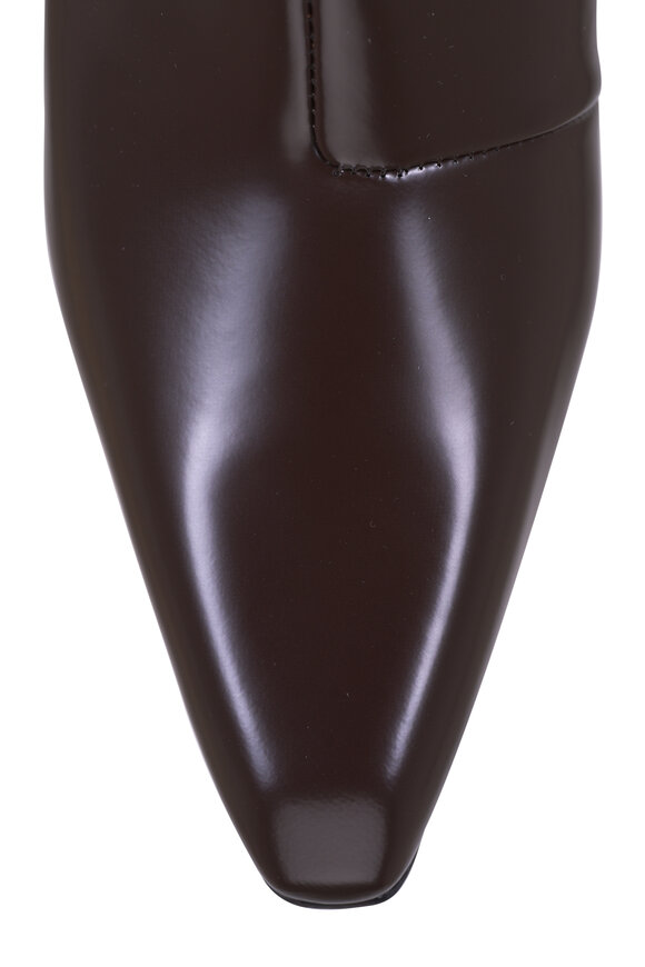 Dorothee Schumacher Subtle Shine Chocolate Leather Ankle Boot, 57mm - view 4