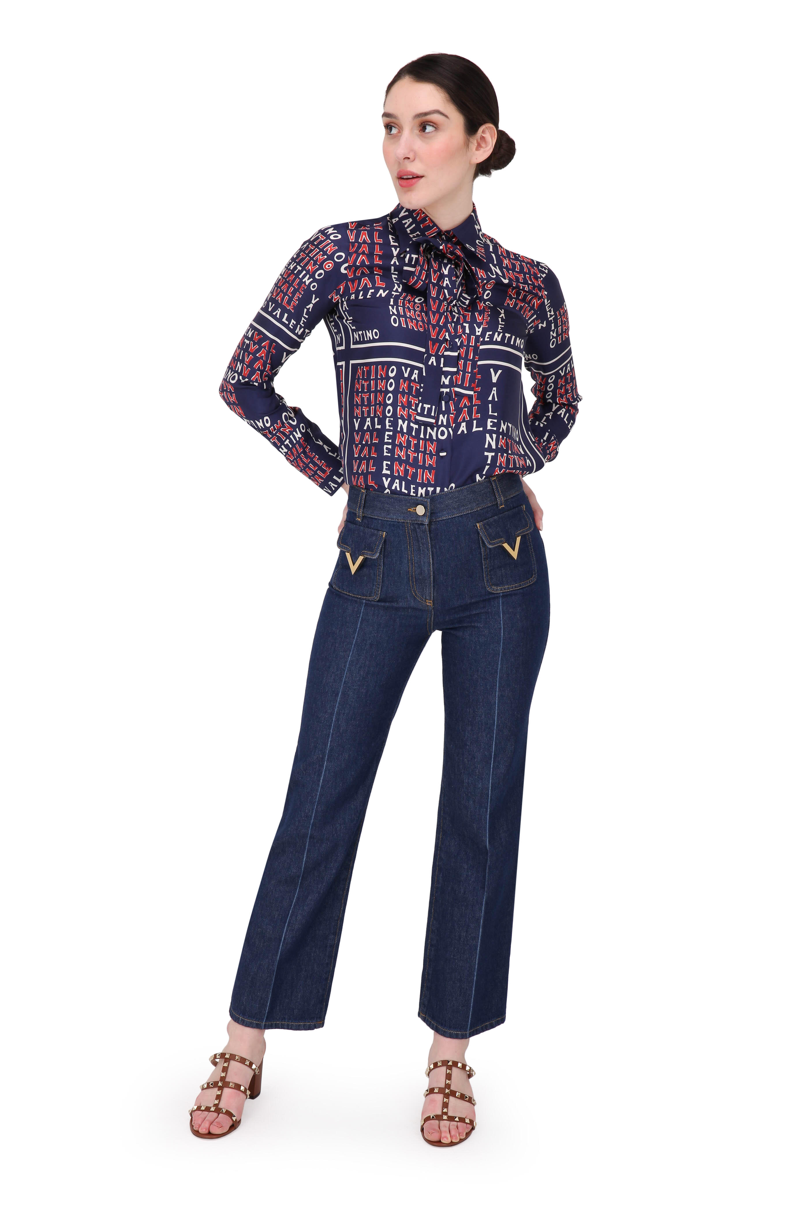 Tシャツ・カットソー VALENTINO SS25 Printed silk blouse (6B0AB7H19B7 DEP) 38926724VT_12_f.jpg