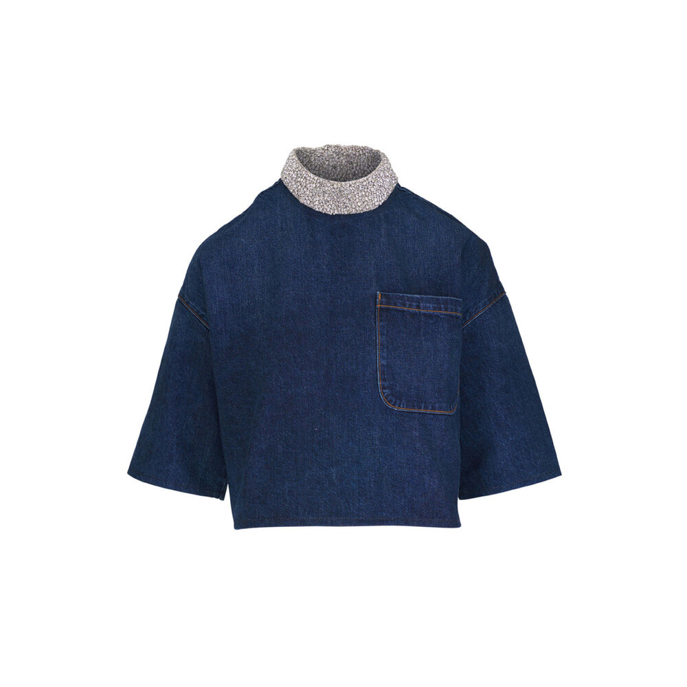 トップス yiyounggyeoung End of Smoking collar T twp-ex-tee-w-crystal-collar-