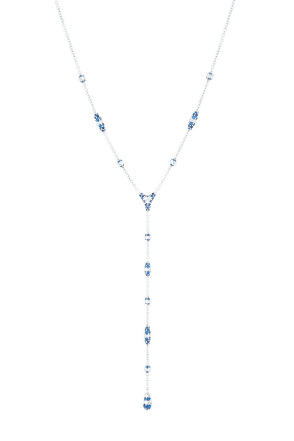 Paul Morelli - 18K White Gold Sapphire & Diamond Necklace