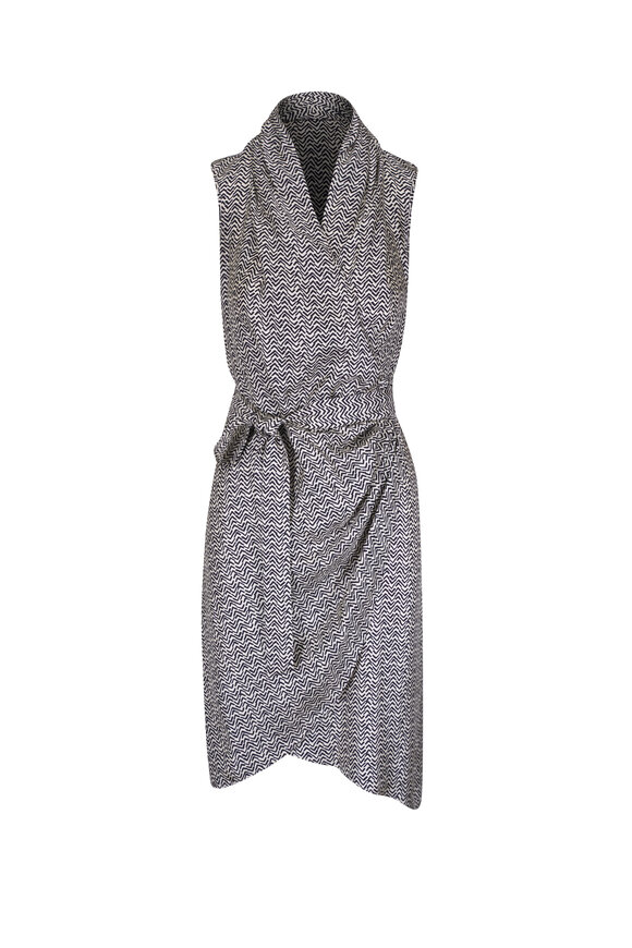Kiton - Gold Printed Silk Maxi Dress | Mitchell Stores