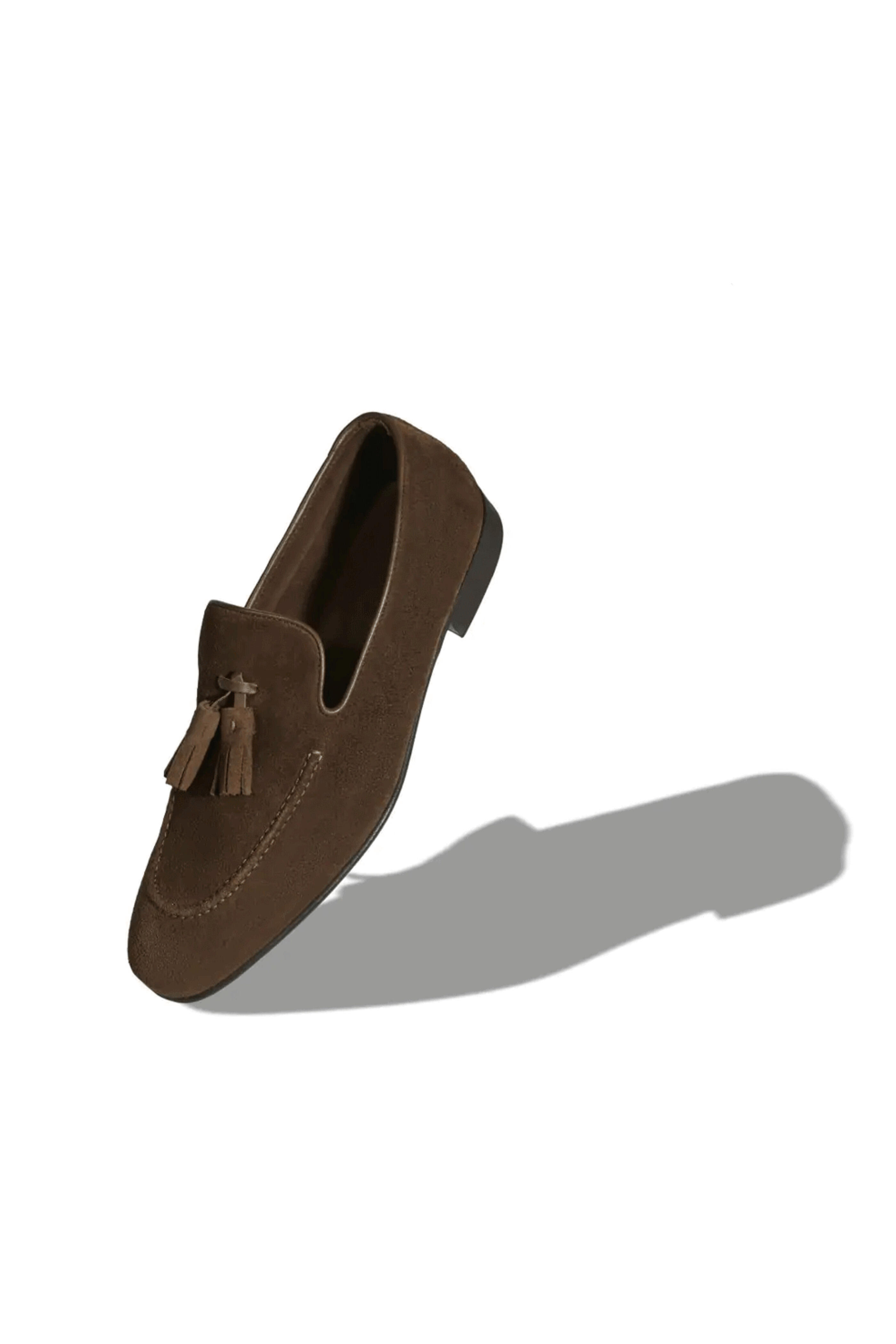 Manolo Blahnik - Chester Suede Tassel Loafer in Dark Brown