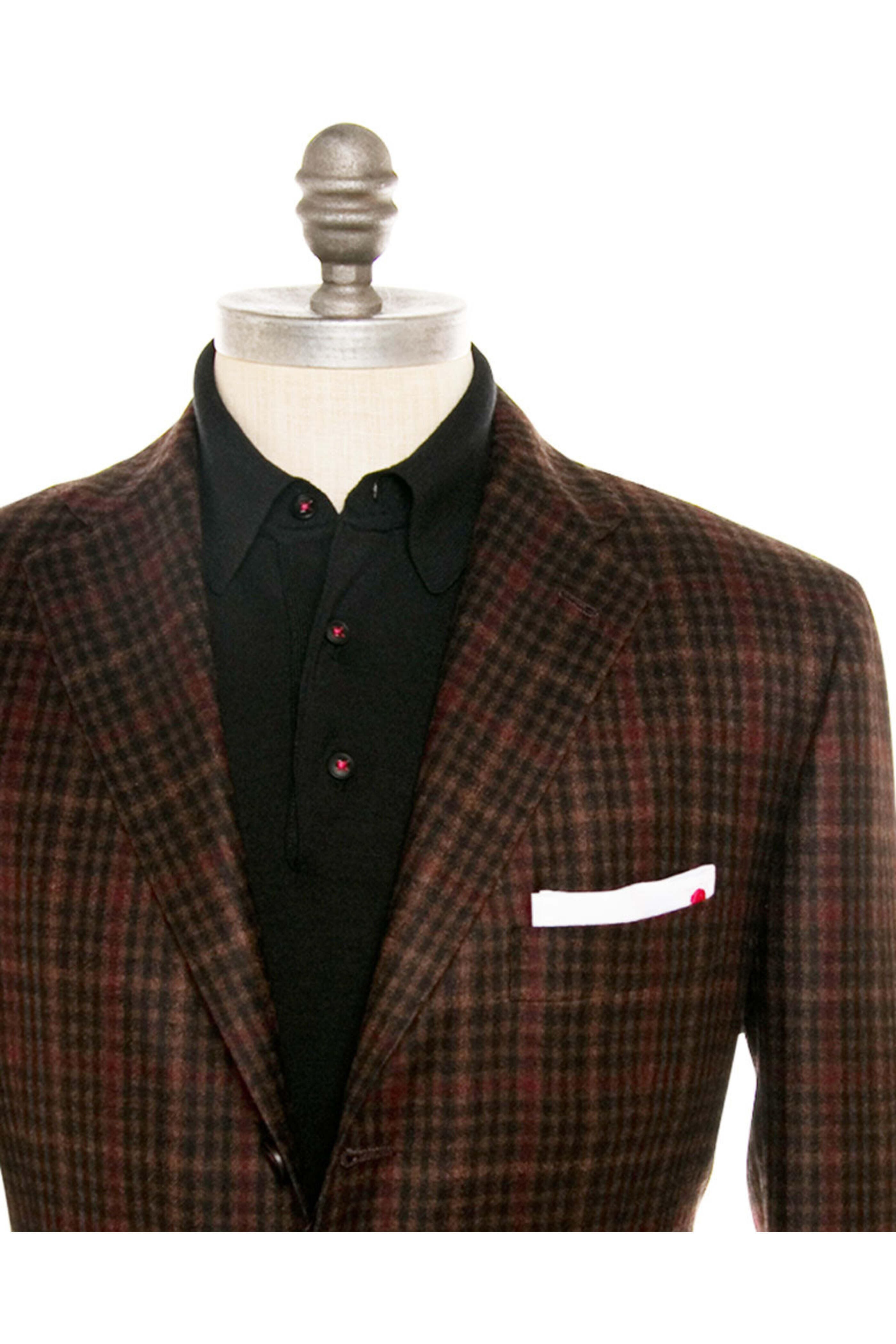 Kiton - Rust and Chocolate Plaid Sportcoat