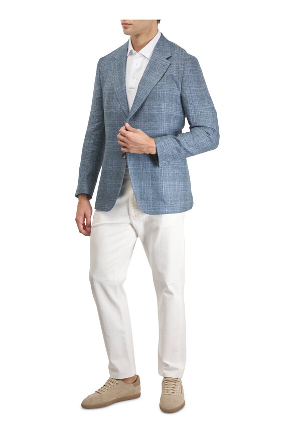 Zegna White Cotton Pique Polo - view 2