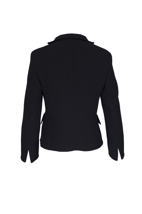 Akris - Amber Black Double-Faced Wool Crepe Jacket