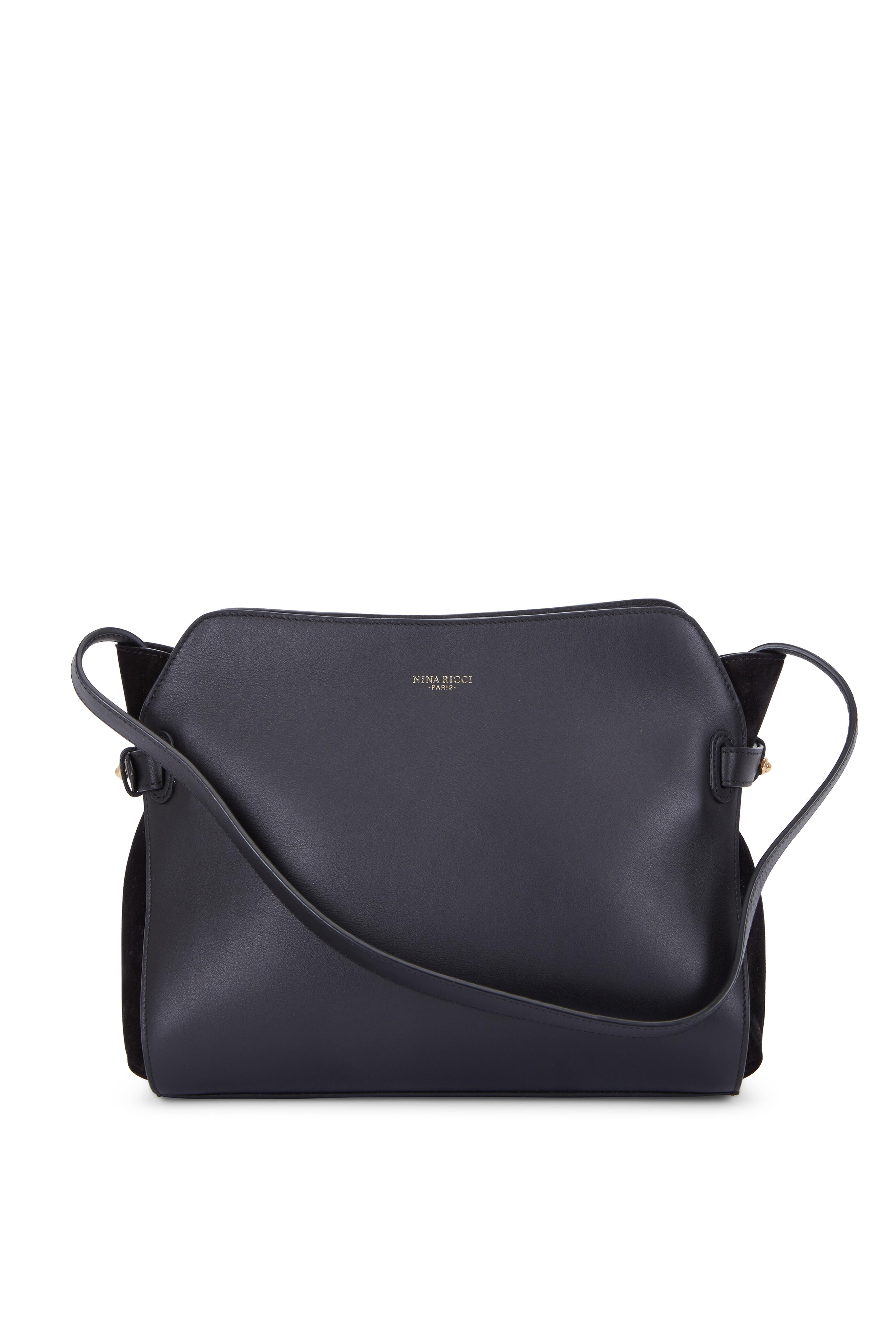 Nina Ricci - Marché Black Leather & Suede Small Shoulder Bag