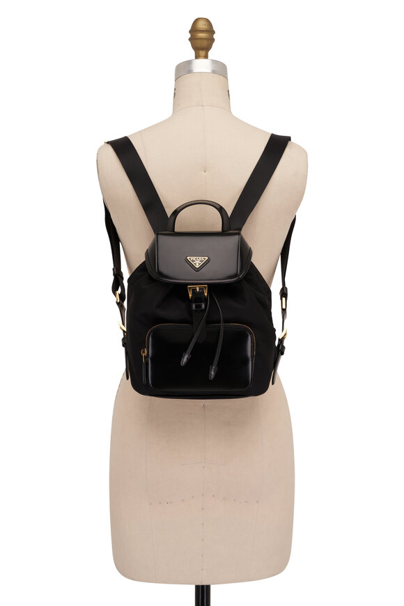 Prada - Medium Re-Nylon & Brushed Leather Backpack